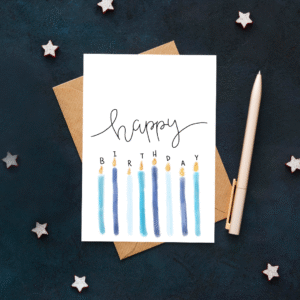 Təbrik kartı "Happy Birthday"